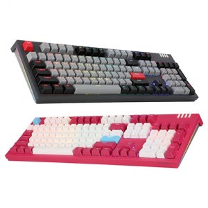 ABKO K660P 카일광축 LED 게이밍 키보드 마젠타, 클릭