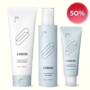 큐템 에이큐어 3 STEP 세트 산뜻한 모공 관리 트리플P루틴