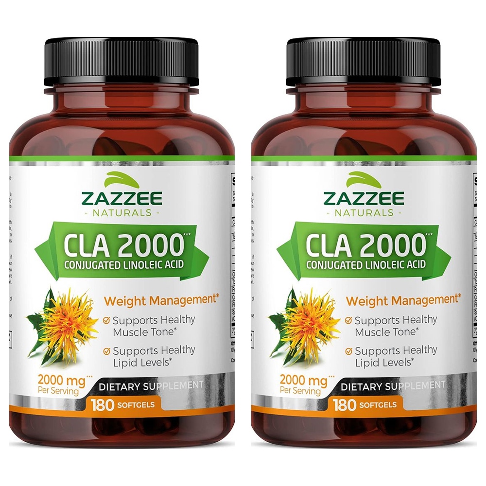 Zazzee CLA 2000 <b>Conjugated Linoleic Acid</b> 2000mg 180소프트젤 2팩
