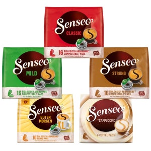 Senseo 커피 패드 버라이어티팩 5팩 pods, tasting box with 5 types, 66 coffee pods, 5 variety package