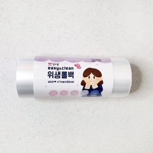 킹스봉 이지앤클린 롤백 일회용비닐 롤타입 비닐봉투 주방 위생팩 17x25