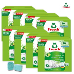 프로쉬 올인원 식기세척기전용세제 (그린레몬-30개입)X8개