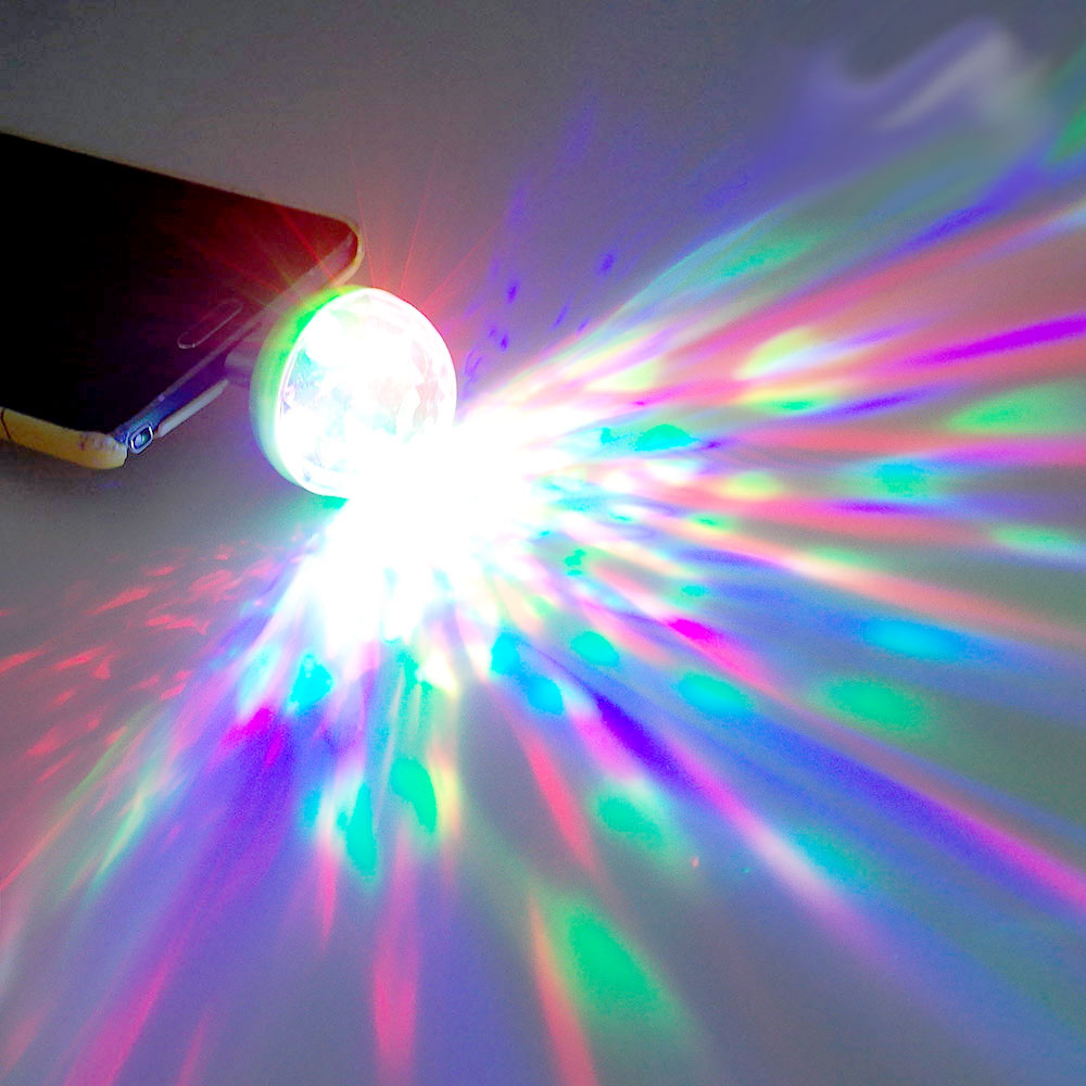 휴대용 가정용 미니 미러볼 핀볼 노래방 조명 USB LED 레이저 클럽 홈파티