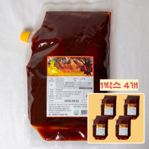 올패드 소문난 HOT핫소스 2kg 1box 4ea업소용 매운맛양념소스 만능소스