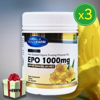 헬스팜 유기농 달맞이꽃 종자유 EPO 1000mg 180캡슐 3개월 3개