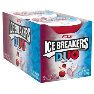 ICE BREAKERS DUO Cherry Candy 미국 아이스브레이커 듀오 슈가프리 캔디 체리맛 36g 8개입