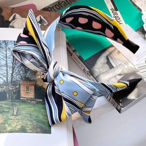 여름 예쁜도트 왕리본 동안 옆리본 와이드 편안한 머리띠