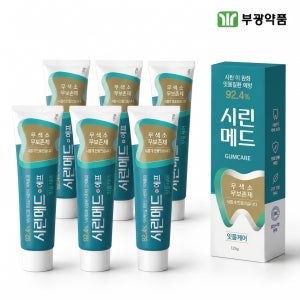 부광약품 시린메드 검케어 민트 시린이치약 잇몸치약 무불소 125g 6개