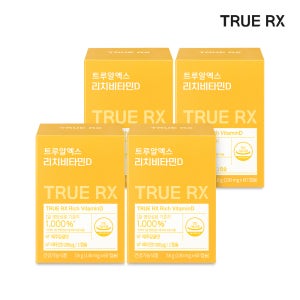 트루알엑스 리치 비타민D 식물성 츄어블 4000IU 클리오 60캡슐, 4개