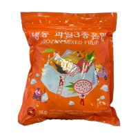 냉동 혼합 과일 3종 1kg / (망고,용과,파파야)