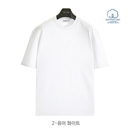 D 익스트림 USA코튼 티셔츠 - 10수 어깨넓어보이는 두꺼운 세미 오버핏 반팔