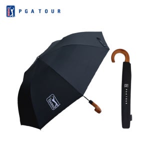 PGA 블랙우드핸들 2단 자동우산