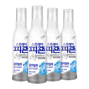 스프레이 피죤 섬유탈취제 강력탈취 시그니처 아이스플라워 80ml X 4개