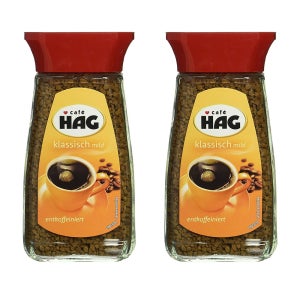 Cafe HAG 카페 하그 인스턴트 커피 100g 2팩 디카페인 마일드 Cafe HAG classic mild glass, decaffeinated