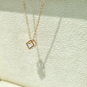 14k 18k 기념일 여자친구 사각 큐브 100일 1주년 결혼 프로포즈 금 선물