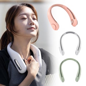 목에 거는 무선 목선풍기 휴대용 캠핑 목걸이 미니 날개 없는 넥밴드 선풍기