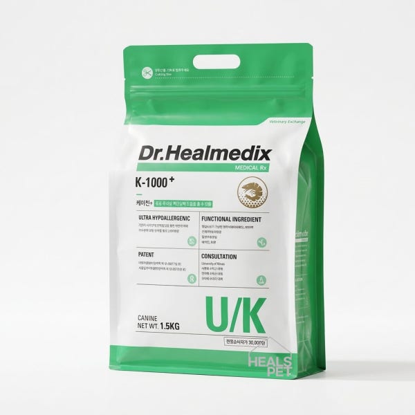 닥터힐메딕스 케이천 uk u/k 강아지 하이포알러제닉 k1000 케이천플러스 1.5kg