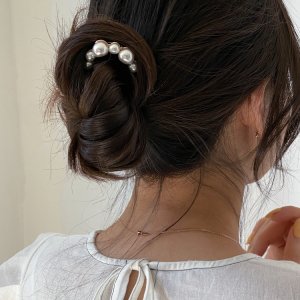 진주 큐빅 메탈 헤어코사지 뒤꽂이 올림머리 비녀 유핀 헤어핀 모음