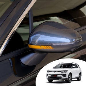 티볼리 에어 사이드 미러 휀다 리어 범퍼 도어 엣지 리플렉터 4종 포인트 안전 반사 데칼 스티커 컬러 시트지 스티커