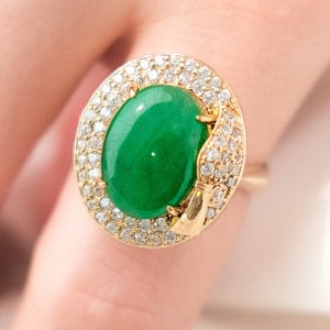 14k 비취 옥반지 아리아나 3121 L