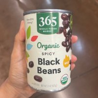 (홀푸드마켓 365)유기농 매운검은콩 블랙빈 BLACK BEANS 캔 멕시코 음식439g