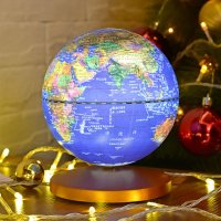 지구본 세계지도 선물 funglobe 램프 13cm 고화질 대만에서 제작된 옛날처럼 생긴 스피커 트럼펫 발광 소야등 AR