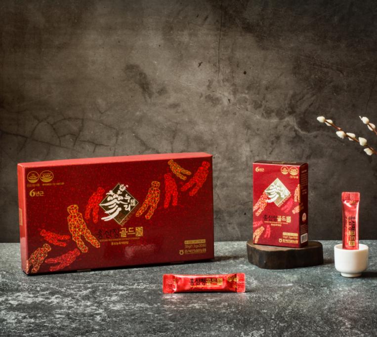 충북인삼농협 6년근 홍삼<b>스틱</b> 분말 <b>홍삼정골드</b> <b>진</b> 1.3g x 30포