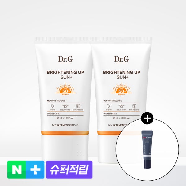 [슈퍼적립][듀오] 닥터지 브라이트닝 업 선 플러스 50mL X2개 톤업 선크림(SPF50+ PA+++)