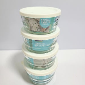 글라스락 기획 스팀볼 4조 세트 전자레인지 이유식 햇밥 냉동밥 보관 밀폐 용기