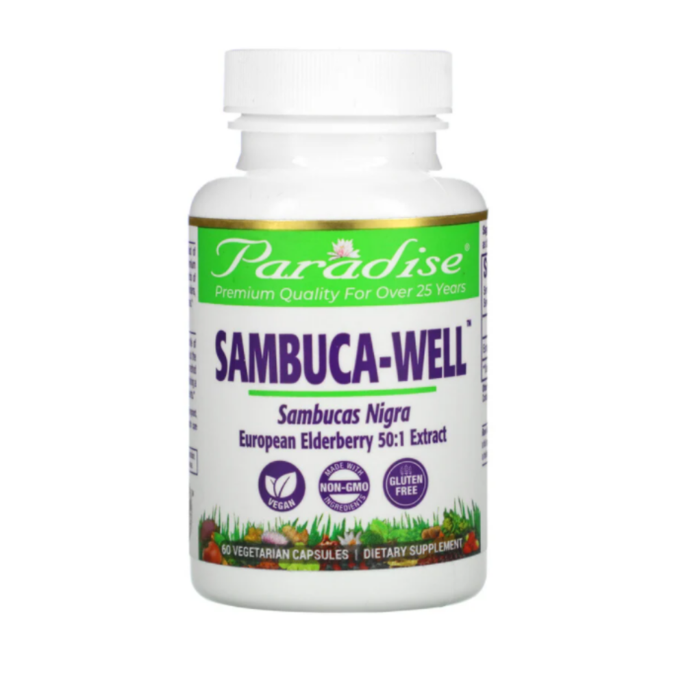 Paradise Herbs 파라다이스허브 삼부커스 <b>엘더베리</b> <b>250mg</b> 60베지캡슐