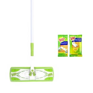 3M 스카치브라이트 막대걸레 대형+정전기청소포 10매+물걸레청소포 1매 세트