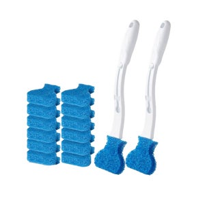 3M 스카치브라이트 변기청소 수세미 크린스틱 핸들2개 + 리필14개 세트