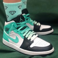 나이키 조던 운동화 끈 스트랩 AirJordan1 MidIsland Green 티파니 그린 AJ1 민트 그러데이션 미러링 AF1 스트랩