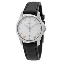 GUCCI YA126574 G-Timeless Silver Dial Black Watch