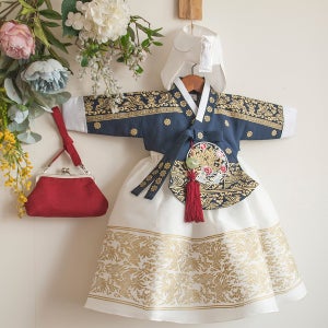 정현 금박 여아 한복 곤색 당의(백일-15호)유아 키즈 주니어 유치원 행사 초등학생