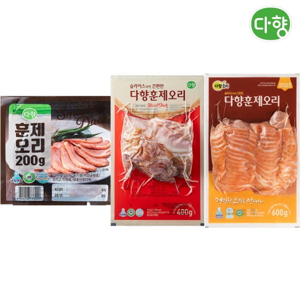 다향 오리고기 훈제 슬라이스 오리 200g 400g 600g