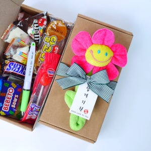 스마일꽃 합격기원 - 응원볼펜 젤리 엿 초콜릿 수능 시험 수험생선물 국가고시 임용 단체 승진 공무원