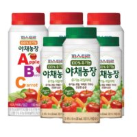 파스퇴르 야채농장 주스 유기농 과채 사과 비트 당근 유기농 ABC주스 190ml 30개