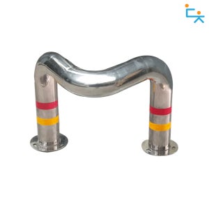 스텐 코너가드 L자 101파이 매립식 H500 x L500 주차안전용품