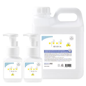 대용량 유아손세정제 4L+300ml+300ml 핸드워시 리필 거품형 이공이공