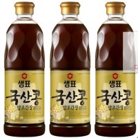 샘표 국산콩 간장（프리미엄） 860ml x 3 맛 국 만능 절임 조선 양조 진 간장