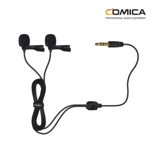 코미카 CVM-D02 듀얼 라발리에 핀마이크 4.5m~6m 동시녹음 가능