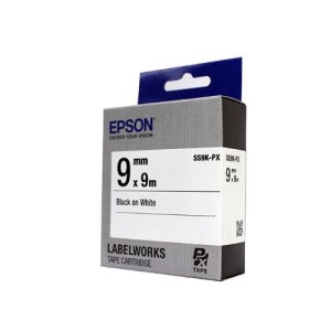 정품 엡손 라벨테이프 SS-9K-PX 9mm (백색/흑색문자)