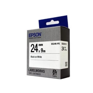 정품 엡손 라벨테이프 SS-24K-PX 24mm (백색/흑색문자)