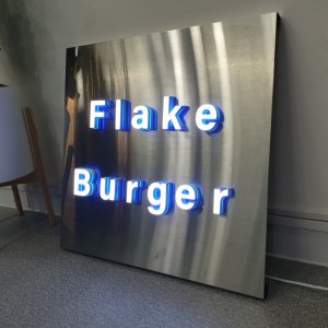 벽면형 스텐프레임 3D채널 전측광 LED 음식점 버거 간판