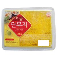 으뜸농산 채단무지 3kg 업소용 김밥단무지