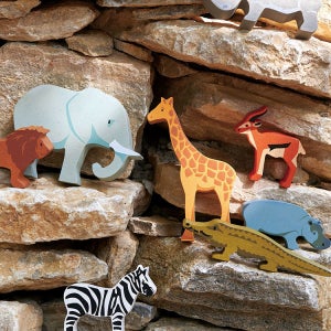 [텐더리프] 우드랜드 사파리동물 동물모형 원목장난감 동물장난감