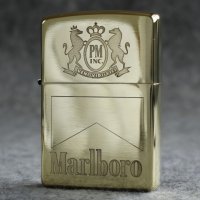 해외/ Zippo 지포 라이터 Classic 204B 순동 단면 각인/ 말보로 클래식