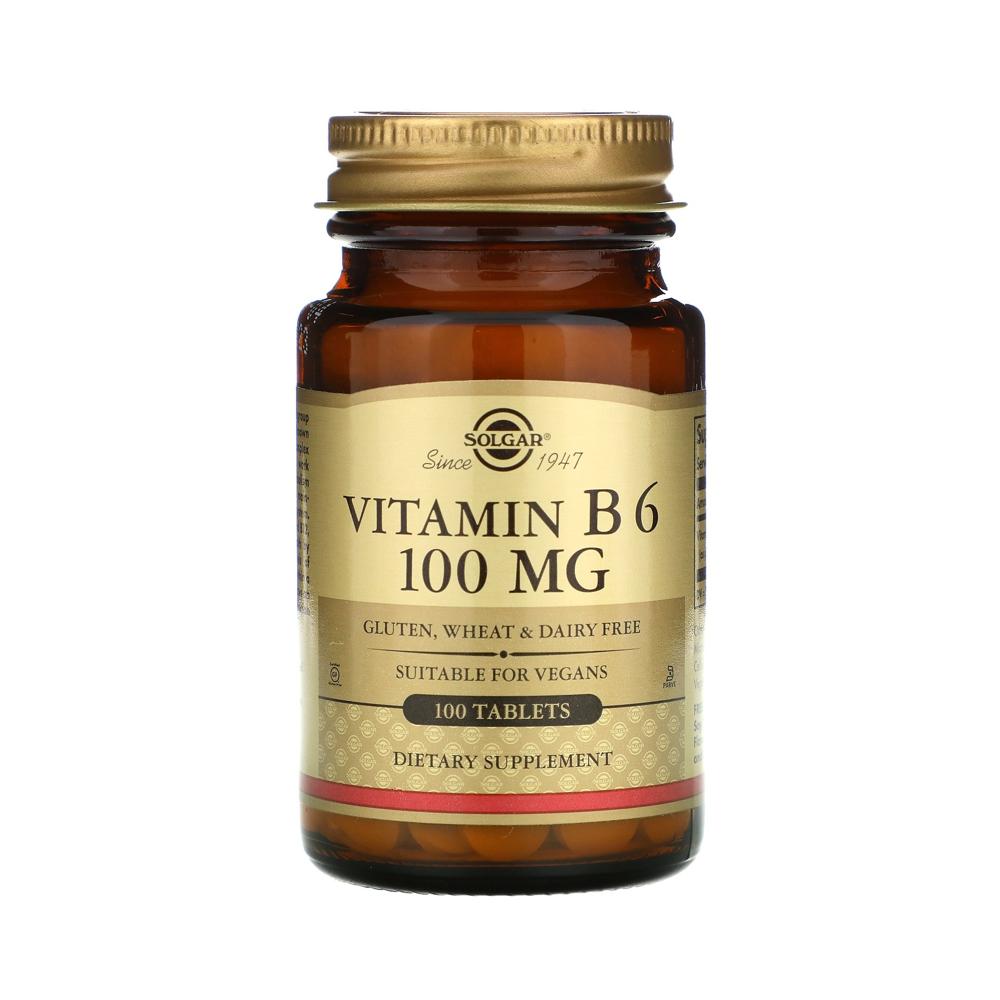 SOLGAR 솔가 비타민 B6 100mcg 피리독신 HCI 100정