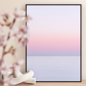 보라 바다 핑크 하늘 그림 돈들어오는 여름 썸머 북유럽 인테리어 포스터 거실 카페 액자